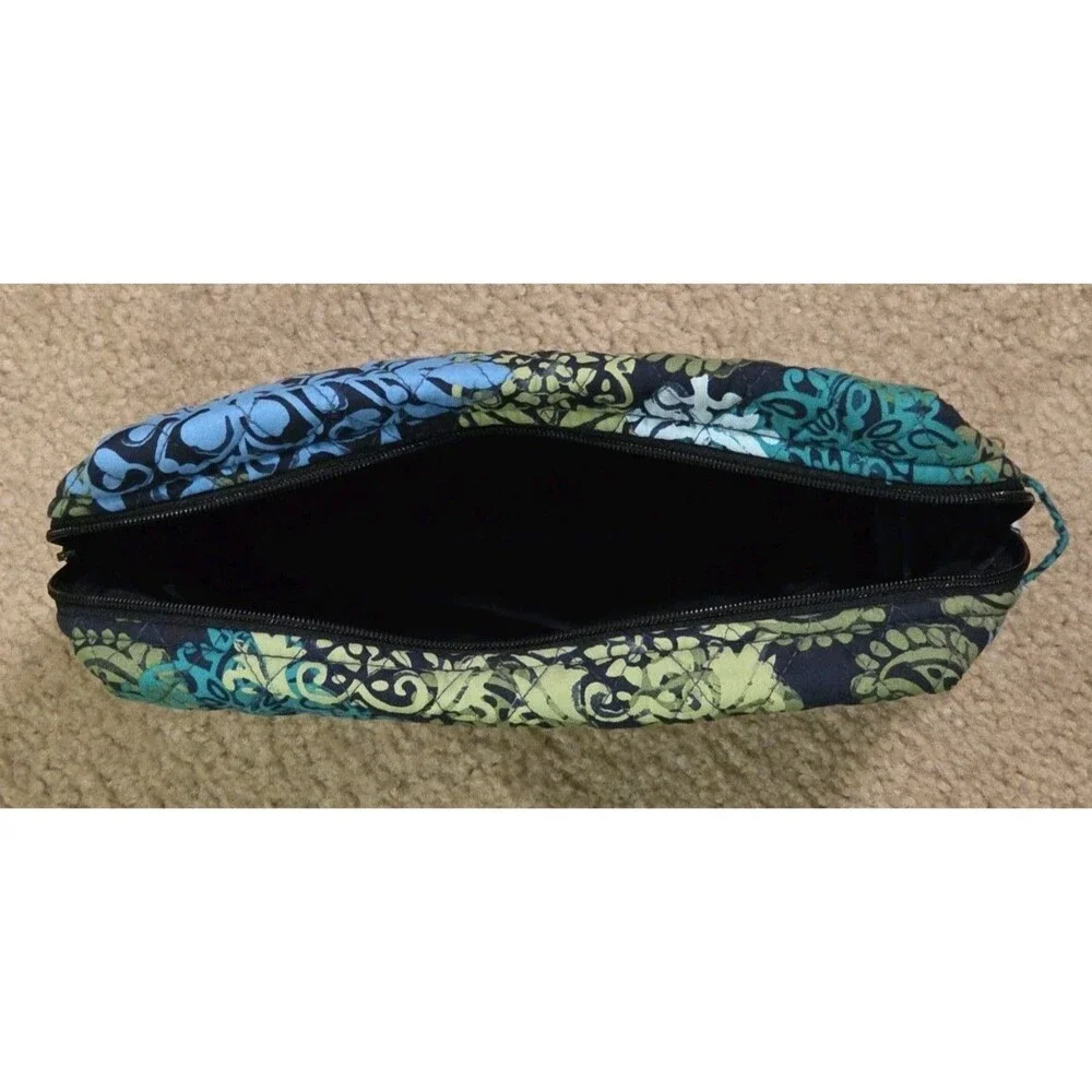 Vera Bradley Caribbean Sea Large Fabric Cosmetic Bag Zip Makeup Pouch 14542-G08